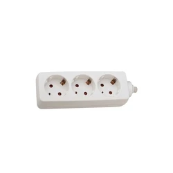 Power Strip 3 Sockets 1.5m White KF-B-03A