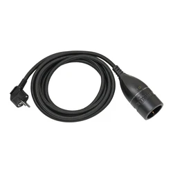 BRENNENSTUHL 3 m Schuko Extension Lead with Rotary On/Off Switch (1161830010), Black