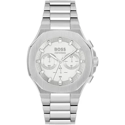 Ανδρικό Ρολόι Boss 1514087 (45mm) Μεταλλικό Μπρασελέ Ασημί