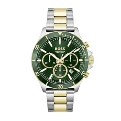 Ανδρικό Ρολόι Boss 1514154 (44mm) Μεταλλικό Μπρασελέ Ασημί
