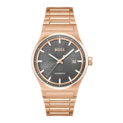 Boss Candor Ανδρικό Ρολόι 41mm Αυτόματο με Ροζ Χρυσό Ατσάλινο Μπρασελέ 1514185