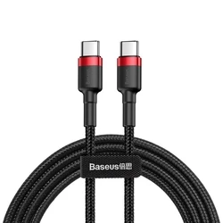 Καλώδιο USB-C to USB-C Baseus Cafule PD 2.0 QC 3.0 60W 2m (Black+Red)
