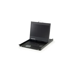 LevelOne KVM κονσόλα 19" LCD 8xUSB-B, 8xVGA, 8xPS/2 DE μαύρο