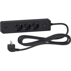 Πολύπριζο Ασφαλείας Apc St943u1wa, 3 Outlets ,Usb Type, 3m Cable, Black