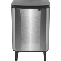 Brabantia BO Trash Bin HI 12 L Matte Steel Fingerprint Proof
