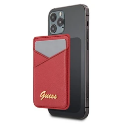 Guess Wallet Card Slot GUWMSSASLRE MagSafe Saffiano red
