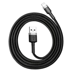 Καλώδιο USB to Lightning Baseus Cafule 2.4A 0.5m (Gray+Black)