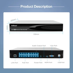 Καταγραφικό Srihome 5MP 16-CHANNEL PoE NETWORK