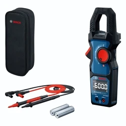 Bosch Digital Clamp Meter 600A AC True RMS with Test Leads, Model 0601077600