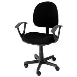 Office Chair Black with Armrests - Velco (K08642-1)