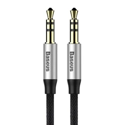 Καλώδιο Baseus Yiven Audio 3.5 male Audio M30 1.5M Silver+ Black