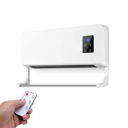 Wall-mounted Fan Heater 1800W with Remote Control and Timer L-2008 White
