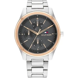 Ανδρικό Ρολόι Tommy Hilfiger 1710541 (44mm) Μεταλλικό Μπρασελέ Ασημί