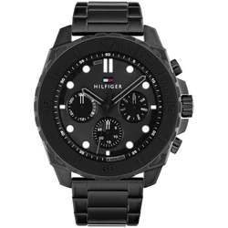 Ανδρικό Ρολόι Tommy Hilfiger 1710690 (49mm) Μεταλλικό Μπρασελέ Μαύρο