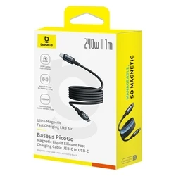 Baseus Picogo Magnetic USB 2.0 Cable USB-C to USB-C 240W PD 1m Black (P10376800121-00)
