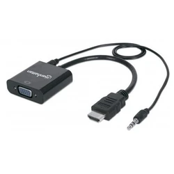 Μετατροπέας A/V Manhattan HDMI σε VGA, 3.5mm jack