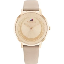 Γυναικείο Ρολόι Tommy Hilfiger 1782602 (34mm) Δερμάτινο Λουράκι Μπεζ