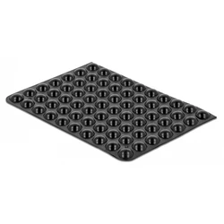 Αυτοκόλλητη βάση προστασίας DeLOCK 18308, 3Μ, 8x3mm, μαύρη, 70τμχ