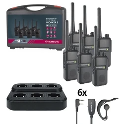 Albrecht Tectalk Worker 3 PMR Wireless Radio 0.5W No Display - Set of 6