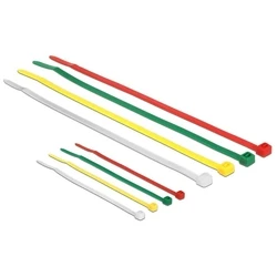 Δεματικά Καλωδίων Delock, 100x2.5mm - 200x3.6mm, χρωματιστά, 200τμχ