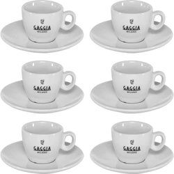 Gaggia Milano Set of 6 Porcelain Espresso Cups 75 ml