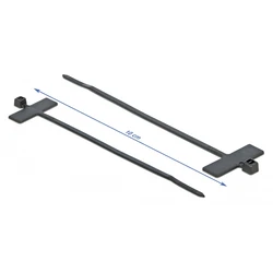 Δεματικά Καλωδίων Delock 18958 με ετικέτα, 100x2.5mm, μαύρα, 10τμχ