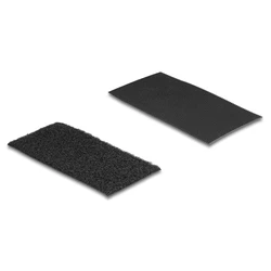 Delock Αυτοκόλλητα Τύπου Velcro 19105, 5x10cm, Μαύρο, 10 Ζεύγη