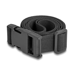 Ιμάντας Βαλίτσας Αποσκευών Delock 19109, Ρυθμιζόμενος, 1.5M, Μαύρος 2Τμχ