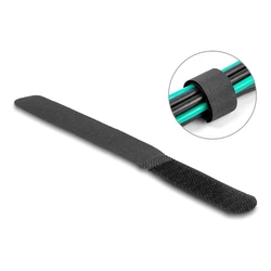 Δεματικά Καλωδίων Delock 19110, velcro, 20x180mm, μαύρα, 10τμχ