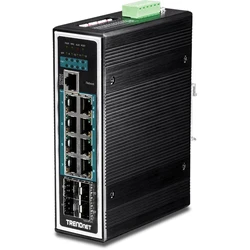 Network Switch Trendnet 12-port Gigabit PoE+ DIN Rail metal Lay.2+ 240W