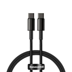 Καλώδιo USB Baseus Tungsten Gold Type-C to Type-C 100W 1m (black)