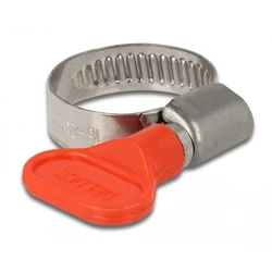 Σφιγκτήρας Delock λαστιχοσωλήνα με πεταλούδα 16-25mm, κόκκινος, 10τμχ