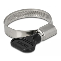 Σφιγκτήρας Delock λαστιχοσωλήνα με πεταλούδα 25-40mm, μαύρος, 10τμχ