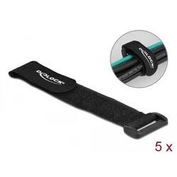 Δεματικά Καλωδίων Delock ιμάντες velcro 19531, 190 x 25mm, μαύρος, 5τμχ