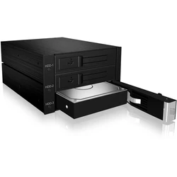 Πλαίσιο Για Σκληρούς Δίσκους IcyBox 3x8,9cm SATA/SAS in 2x5,25" IB-563SSK (b)