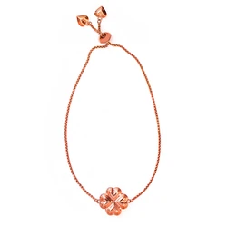 Γυναικείο Βραχιόλι Folli Follie 1B19T007R (13cm) Επιχρύσωση Pinkish