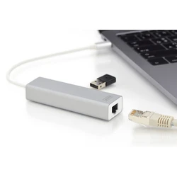 USB Hub Digitus USB3.0/C to GB Ethernet