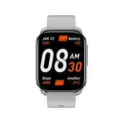 Smartwatch Qcy GS S6 Gray - 2,02" large TFT touch, 320x502 60Hz, Call BT IPX8 14day