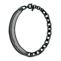 Γυναικείο Κολιέ Folli Follie 1N14T069Ka (30cm) από Ατσάλι Black