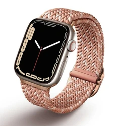 UNIQ Aspen strap Apple Watch 4/5/6/7/SE/8/9/10 40/41/42mm Braided DE pink/citrus pink