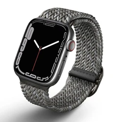 UNIQ Aspen strap Apple Watch 4/5/6/7/SE/8/9/Ultra 44/45/49mm Braided DE gray/pebble grey