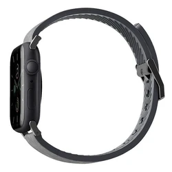 UNIQ Straden strap for Apple Watch 4/5/6/7/SE/8/9/Ultra 44/45/49mm Leather Hybrid Strap grey/Grey