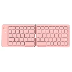 Πληκτρολόγιο Ενσύρματο Meetion MT-BTK001 Αναδιπλούμενο Ροζ