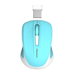 Ποντίκι Ασύρματο Meetion Silent Mini 2.4G Οπτικό (Κυανό)