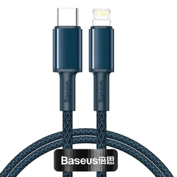 Καλώδιο USB to Lightning Baseus High Density Braided PD 20W 2m (blue)