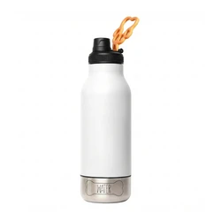 Ποτίστρα Asobu - Dog Buddy - Stainless steel bottle with 2 cups White