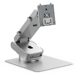 ALOGIC Aspekt Omni Fold Stand for Mac mini and 32" Monitor - Silver
