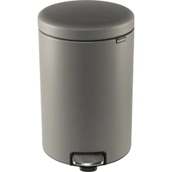 Brabantia Κάδος Απορριμμάτων Μεταλλικός Γκρι με Πεντάλ 20L (1001091)
