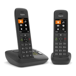 Ασύρματο Τηλέφωνο Gigaset C575A Duo Black analog DECT 2 handsets TFT Hands-free for 200entries