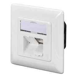 Πρίζα Δικτύου Digitus Cat5e 2xRJ45 shielded junction box, SignalWhite